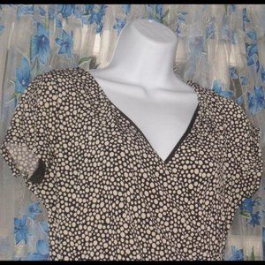PRETTY Womens BLACK & WHITE POLKA DOT WRAP Career Casual DRESS by THE LIMITED M